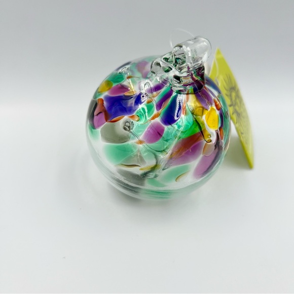 Kitras Art Glass Tree Ornament Hand Blown Hanging Ball Globe Sphere 3” Decor - Picture 6 of 12